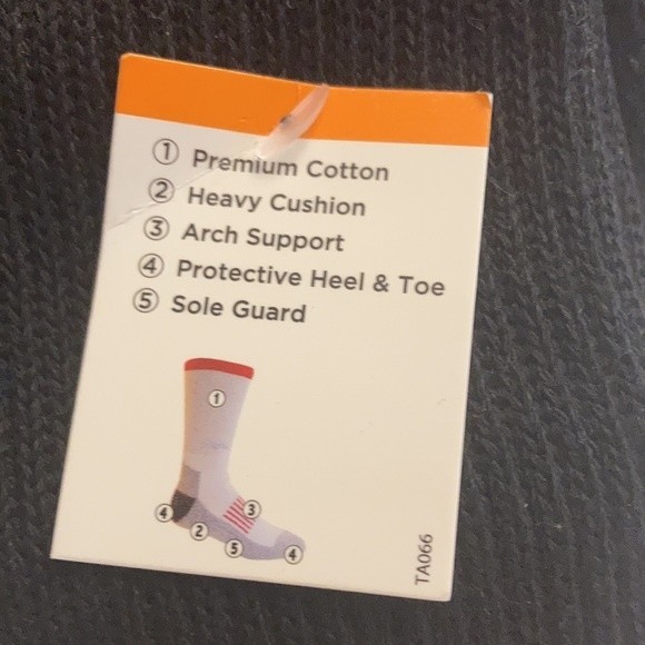 Kodiak Technical Men's Socks Black Red Heavy Cushion Arch Support - Picture 6 of 14